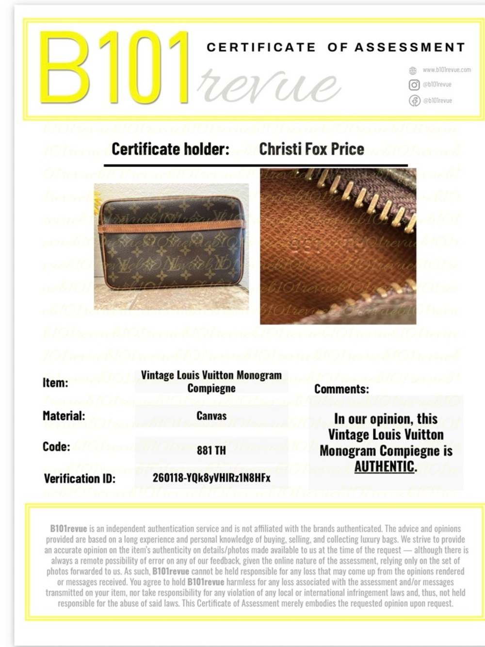 Authentic Louis Vuitton Vintage Compiegne Custom Fringed Crossbody with COA - Picture 15 of 15